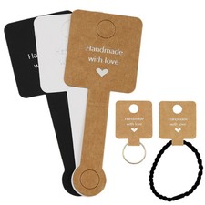 50pcs 4x10cm Kraft Paper Card Jewelry Display Holder for Necklace Bracelet Tags