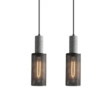 2-Pack 4" Black Pendant Light Fixtures, Adjustable Modern Hanging Lamp Shade ...