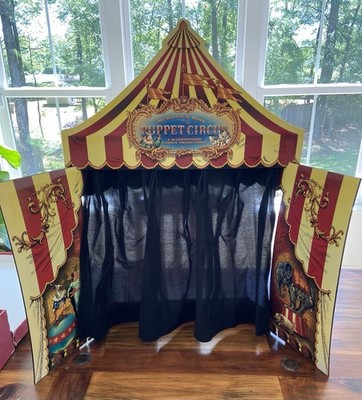 Restoration Hardware Murdock & Ross Puppet Circus COMPLETE Theater & 6 Puppets
