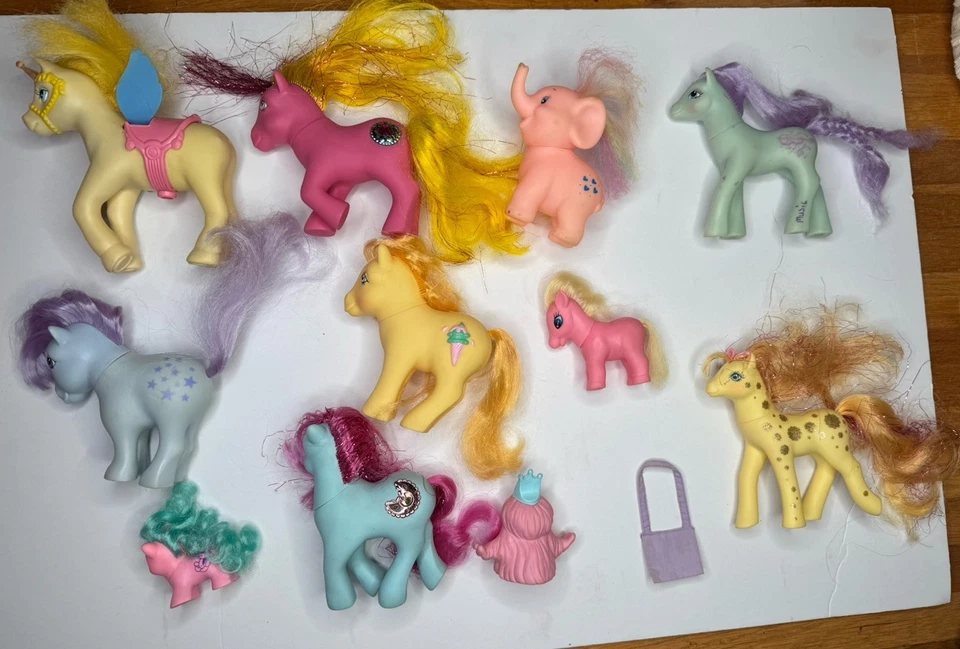 My Little Pony MLP G1 Lote Princesa Bushwoolie Pie Plano Flor Soma Elefante Foto 2 de 4