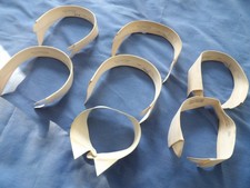 6 Antique Victorian Edwardian 1880s-1910 Men's Linen Starched Shirt Collars