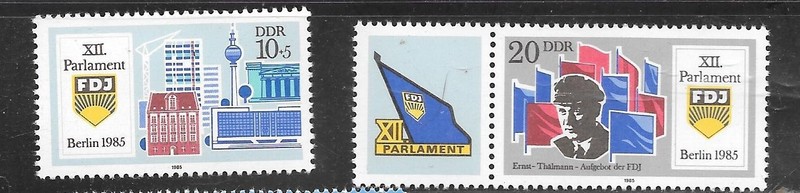EAST GERMANY DDR #2477-8 MNH XF MINT BUILDINGS COMMEMORATIVE PICTORIAL STAMP SET