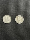 Mercury Dimes 10C Silver Coins 1929 & 1930 Circulated Business Strike