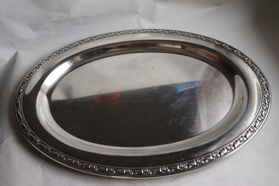große ovale Platte / Servierplatte, versilbert, Oneida Silversmiths, ca 46 cm
