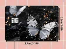 Butterfly Credit Card Sticker Skin Precut Small Chip Debit Bank