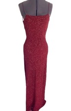 City Triangles Y2K Whimsigoth Floral Maxi Dress Sparkle Glitter Slip Gown Prom S