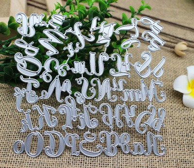 26 Capital Lowercase Alphabet Metal Dies Letters Cutting Dies Cut for DIY Scrapb