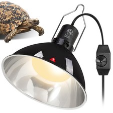 Upgrade Reptile Light Fixture with Dimming,8.5 inch Deep Dome Lamp Fixture fo...