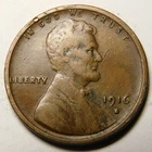 1916 S Lincoln Wheat Cent Penny F-Details/ Observe Scratch  Actual Coin Pictured
