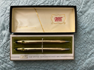 VINTAGE CROSS SET PEN & PENCIL SET 12KT GOLD FILLED MODEL 6601
