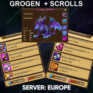 COMPTE SUMMONERS WAR EU 3 LD Laima Dorothy Nyx EUR 360,00 - FR