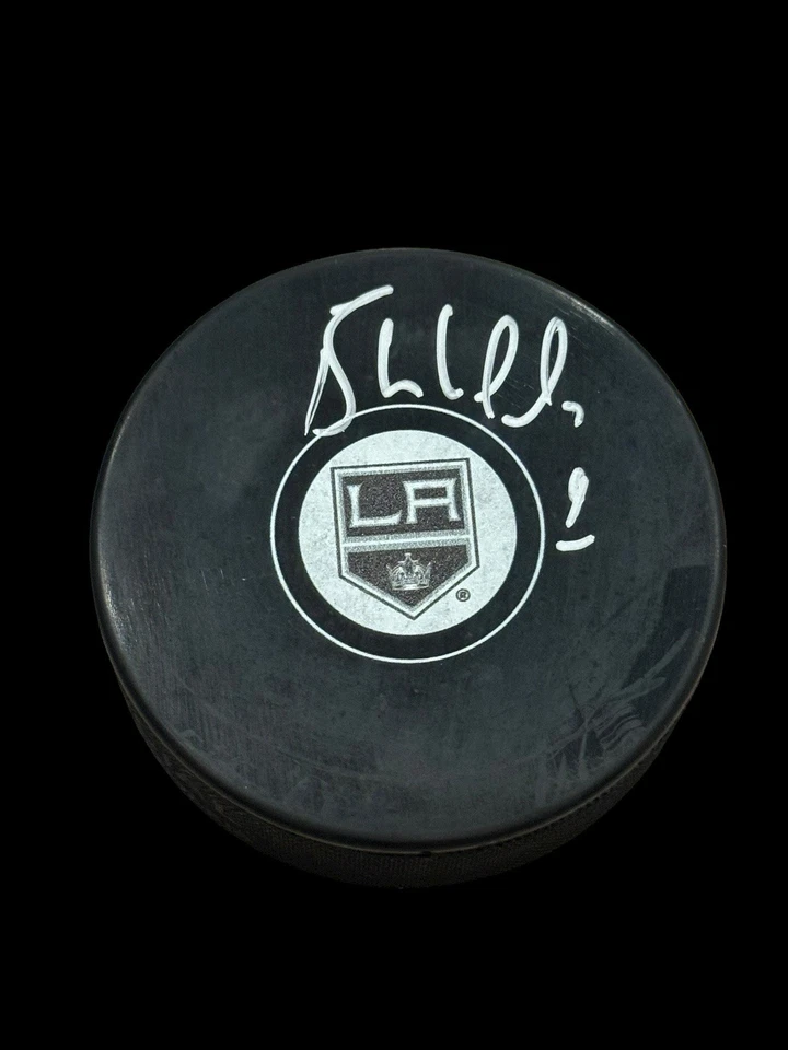 Auténtico disco de hockey firmado por Bernie Nicholls LA Kings certificado de autenticidad Steiner Foto 2 de 4
