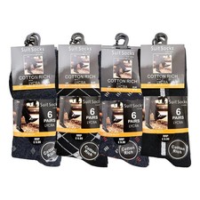 Pack Of 6 Men s Suit Socks Cotton Rich Formal Socks Breathable Soft Comfortable