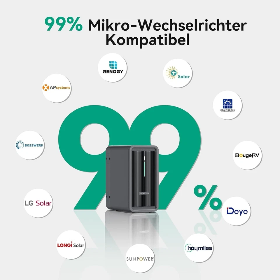 MARSTEK B2500-D 2,24 kWh Speicher Balkonkraftwerk PV-Eingang LiFePO4 Batterie DE - Bild 3 von 4