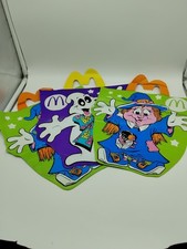 Lot Of 3 Vintage 1990 McDonald's Trick Or Treat Halloween Bags Glow In Dark