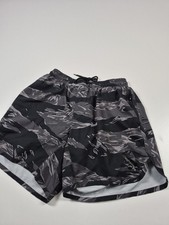 Zero Foxtrot Shorts Mens Large Black Camo 7" Inseam Lined Athletic Gym