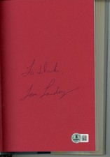 Tom Landry Signed Dallas Cowboys Autobiography Book Personalized Beckett 55775