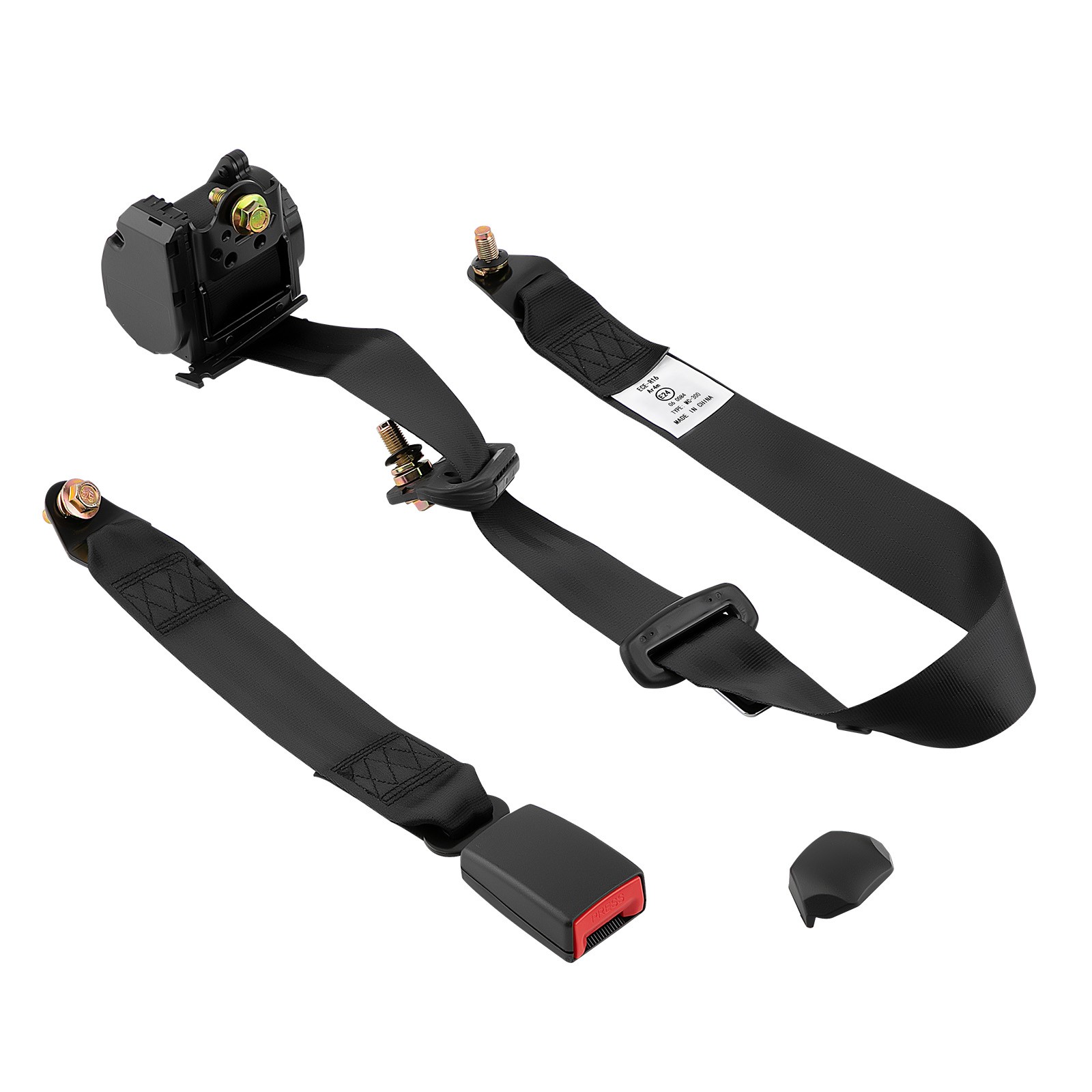 1pc Universal Adjustable Retractable Car Seat Belt 3 Point Safety Belt