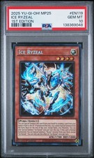 2025 YU-GI-OH! MP25-MEGA-PACK TIN 1ST ED #EN119 ICE RYZEAL PSA 10