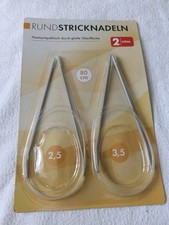 2 Stück Rundstricknadeln,  Stärke 2,5 + 3,5...