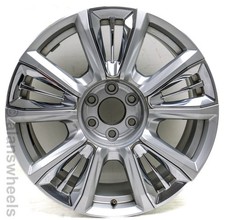 1 Used Single Chevy Tahoe Silverado Silver Chrome insert 22” Wheel Rim #4067