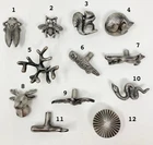 Knob Drawer Pull Animal ANTIQUE PEWTER drawer Cabinet Knobs