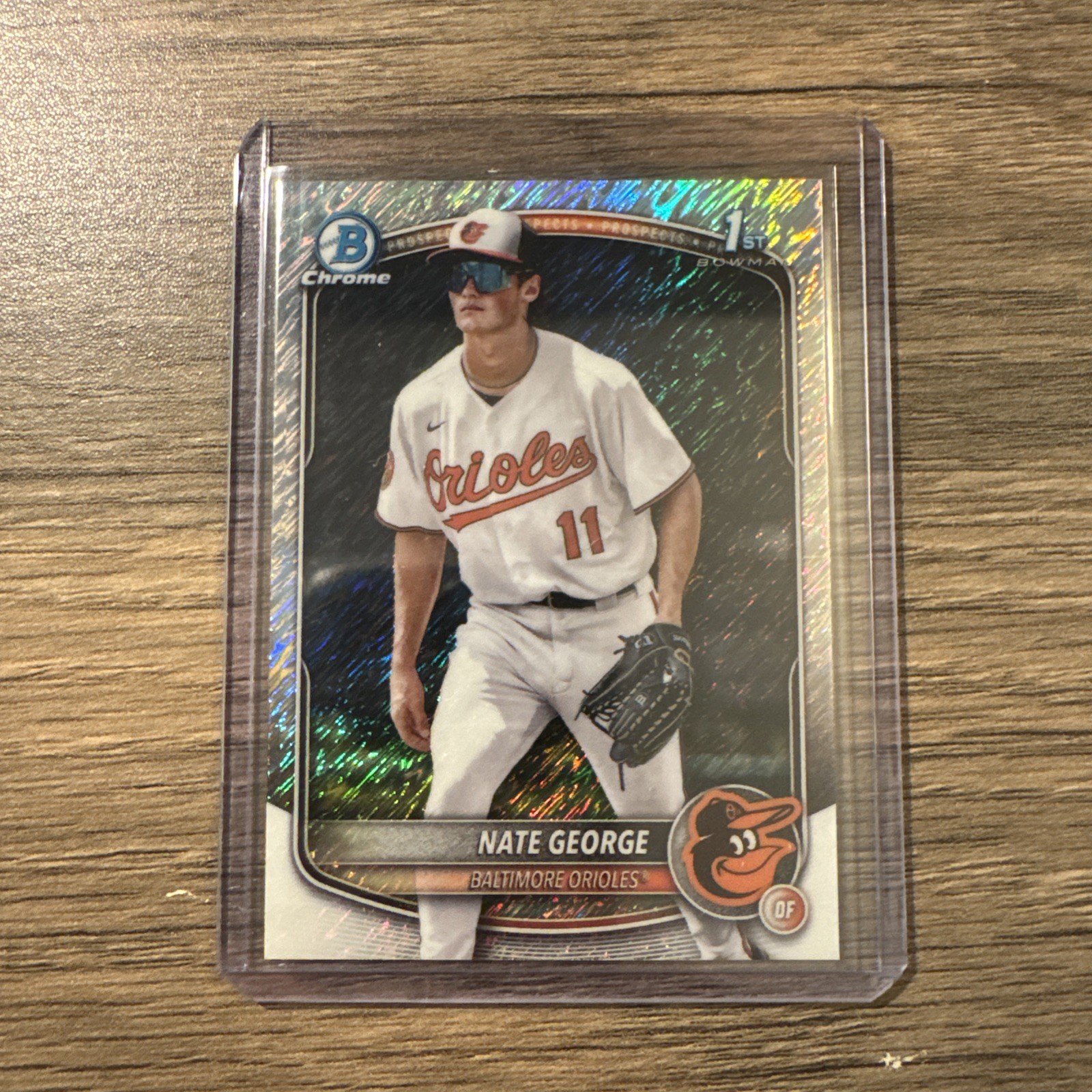 2025 Bowman Chrome NATE GEORGE 1st Bowman Shimmer Refractor 🔥