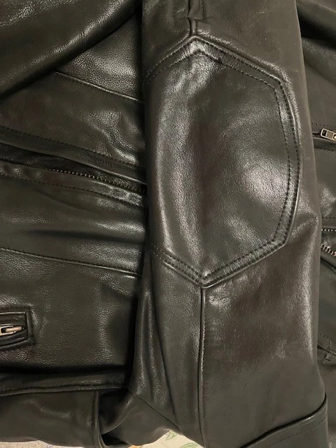 Chaqueta de cuero para mujer Kerr de cuero con inserto acolchado de invierno con aberturas talla 14 Foto 4 de 4