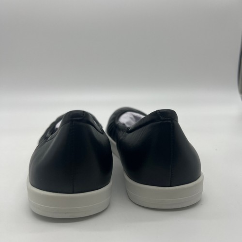 Lori Goldstein Collection Slip On Size 8 M Leather Flat with Elastic Black - Picture 9 of 10