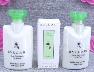 BVLGARI Eau Parfumee au the Vert, Body Lotion, After Shave Balm, Parfum   Set