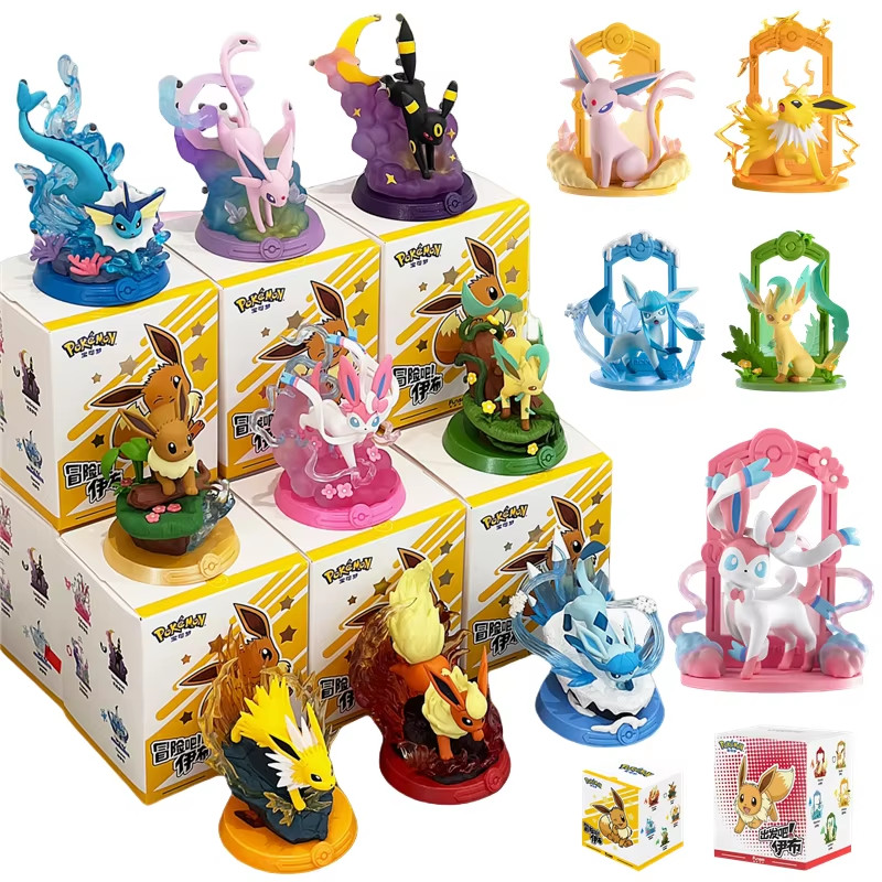 9 Figuras Pokémon Estilo Eeveelution Espeon Sylveon Glaceon Leafeon Vaporeon Umbr