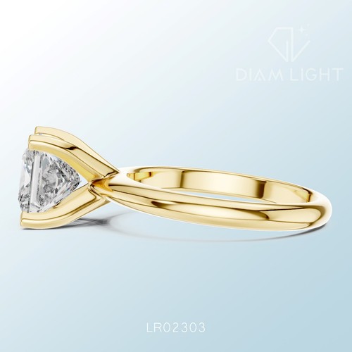2.00 CT Princess Lab Grown Diamond Engagement Ring IGI Certified 14k Gold - Picture 10 of 12