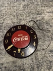 Vintage 1950s Coca-Cola Electric Wall Clock - Fishtail Logo -