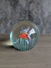 Fratelli Toso Murano Glass Fish Paperweight aquarium - large/heavy