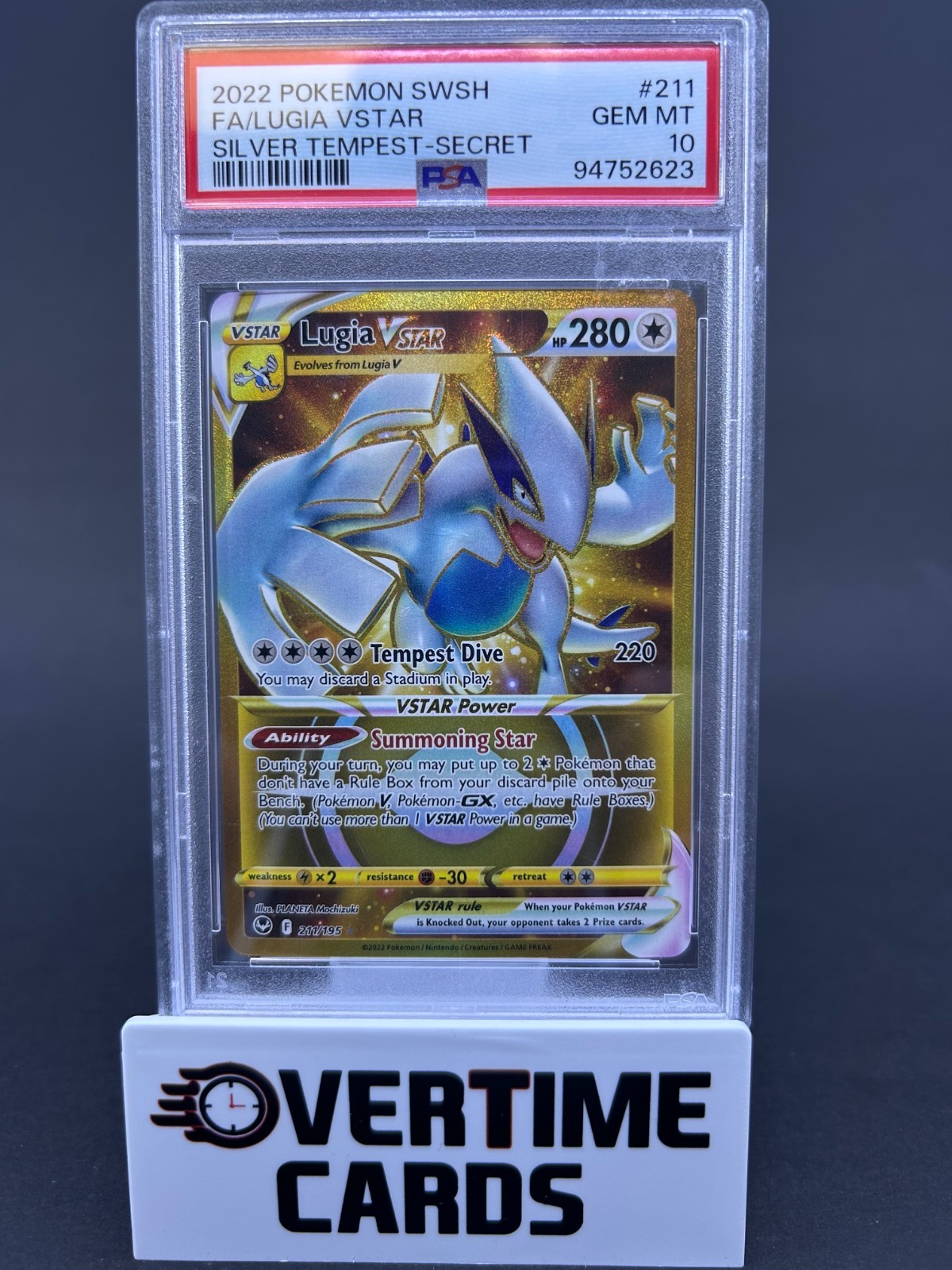 2022 Pokemon SWSH Silver Tempest Lugia VSTAR #211/195 PSA 10 GEM MINT