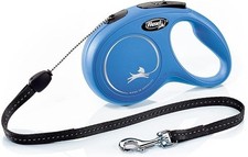 Flexi Classic Cord Retractable Dog Leash Small Blue 26ft