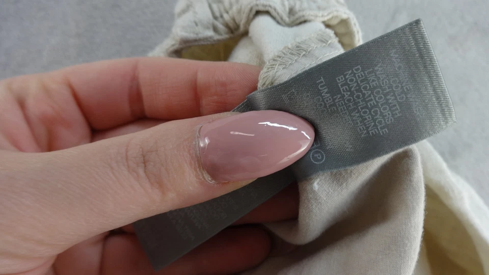 Liz Claiborne Audra Capri 裁剪裤女式 22W 米色 100% 亚麻极简主义者 — 第 4/4 张图片