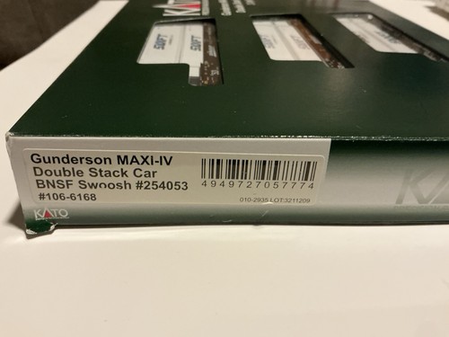 Coche pozo de 3 unidades N Kato 106-6172 Gunderson MAXI-IV con contenedores SWIFT de 53' | Condition: New