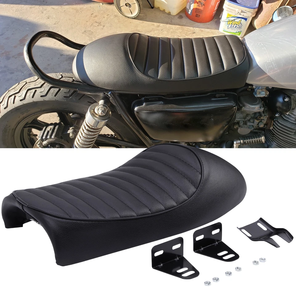 Sillín retro Café Racer Seat Hump para Honda CL100 CL175 CL200 CL350 CL360 CL450 Foto 2 de 4