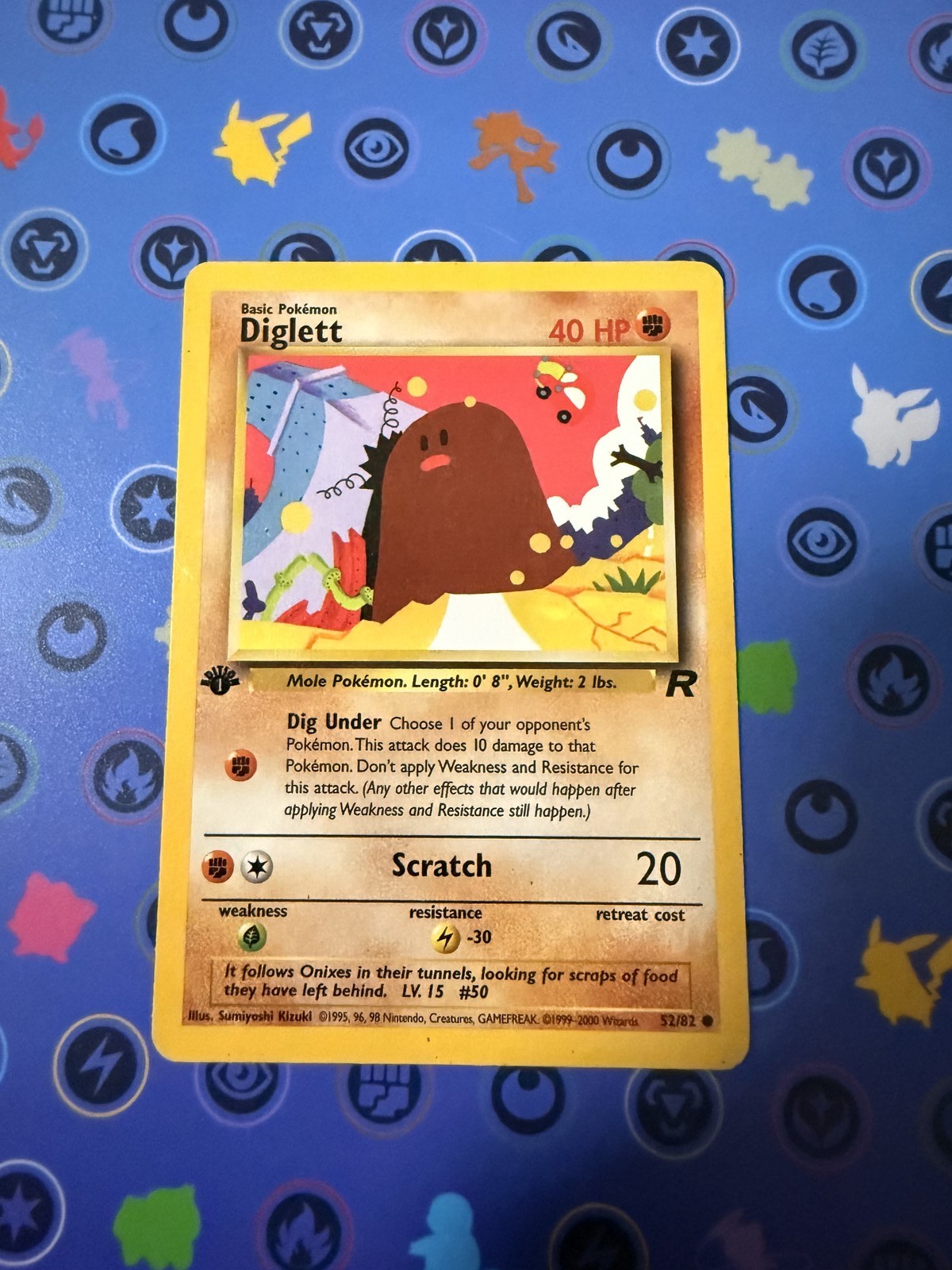 Diglett 1st Edition Common Team Rocket 52/82 NM