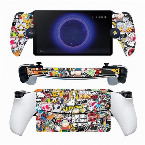 Para PS5 Streaming PSP Skin Pegatinas Película Dibujos Animados Colorido Portal Skin Adhesivo - Imagen 13 de 40