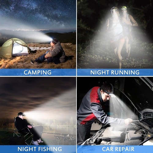 Linterna de Cabeza Recargable Lampara LED de Cabeza Impermeable Multiuso 18000Lm - Imagen 7 de 8