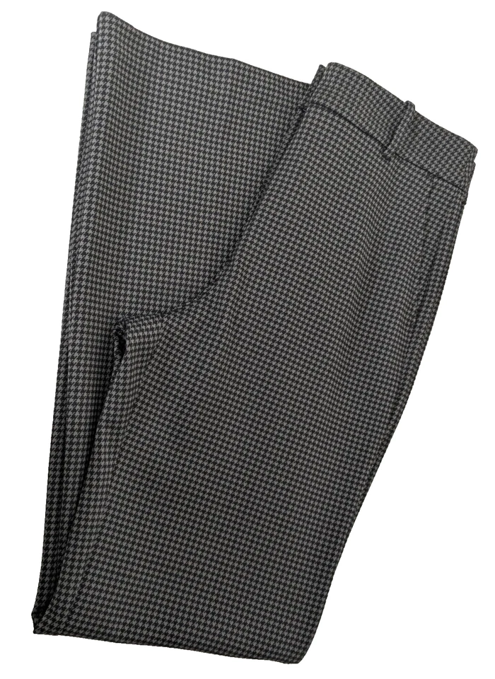 Pantalones Ponte Worthington Ultra Elastizados Para Mujer Talla 4 Pierna Acampanada Marrón Pata de Gallo Foto 2 de 4