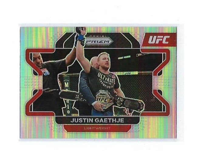 2022 Panini Prizm Justin Gaethje Silver UFC #44 Lightweight Card