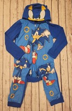Boys' Sonic the Hedgehog Pajamas One-Piece Footless Sleeper - Size Large