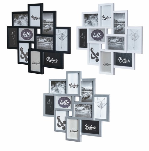 Bilderrahmen Collage 50x55cm 10 Fotos 10x15cm Deko Fotocollage Fotorahmen Glas - Bild 1 von 14