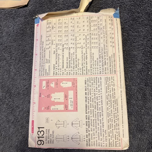Vintage Simplicity Sewing Pattern 9131 Girls And 18” Doll Dress SZ 5 Cut 1970 - Picture 5 of 9