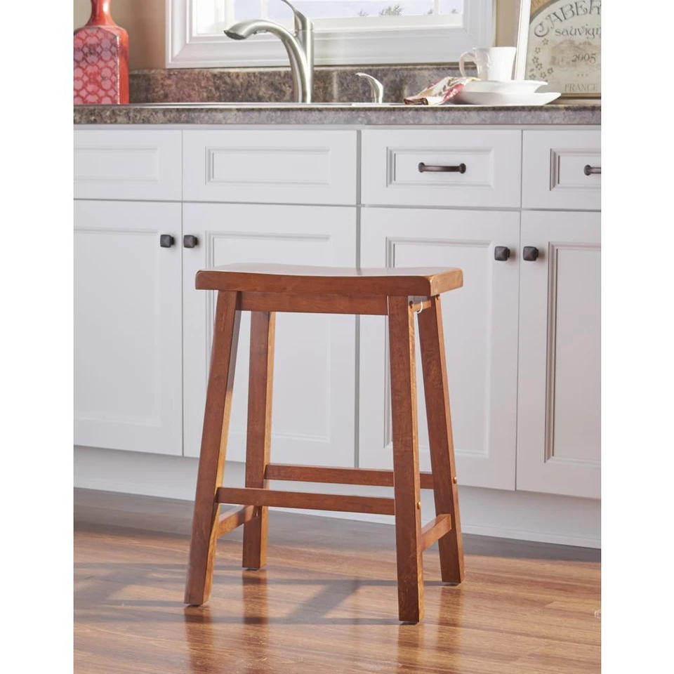 "Honey Brown" Counter Stool, 24" Seat Height - overpacked - Image 3 of 4