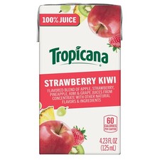 tropicana strawberry kiwi juice carton 4.23 Fl oz 15-pack