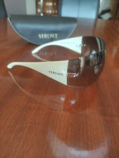 Versace 2054 White Shield Women Sunglasses